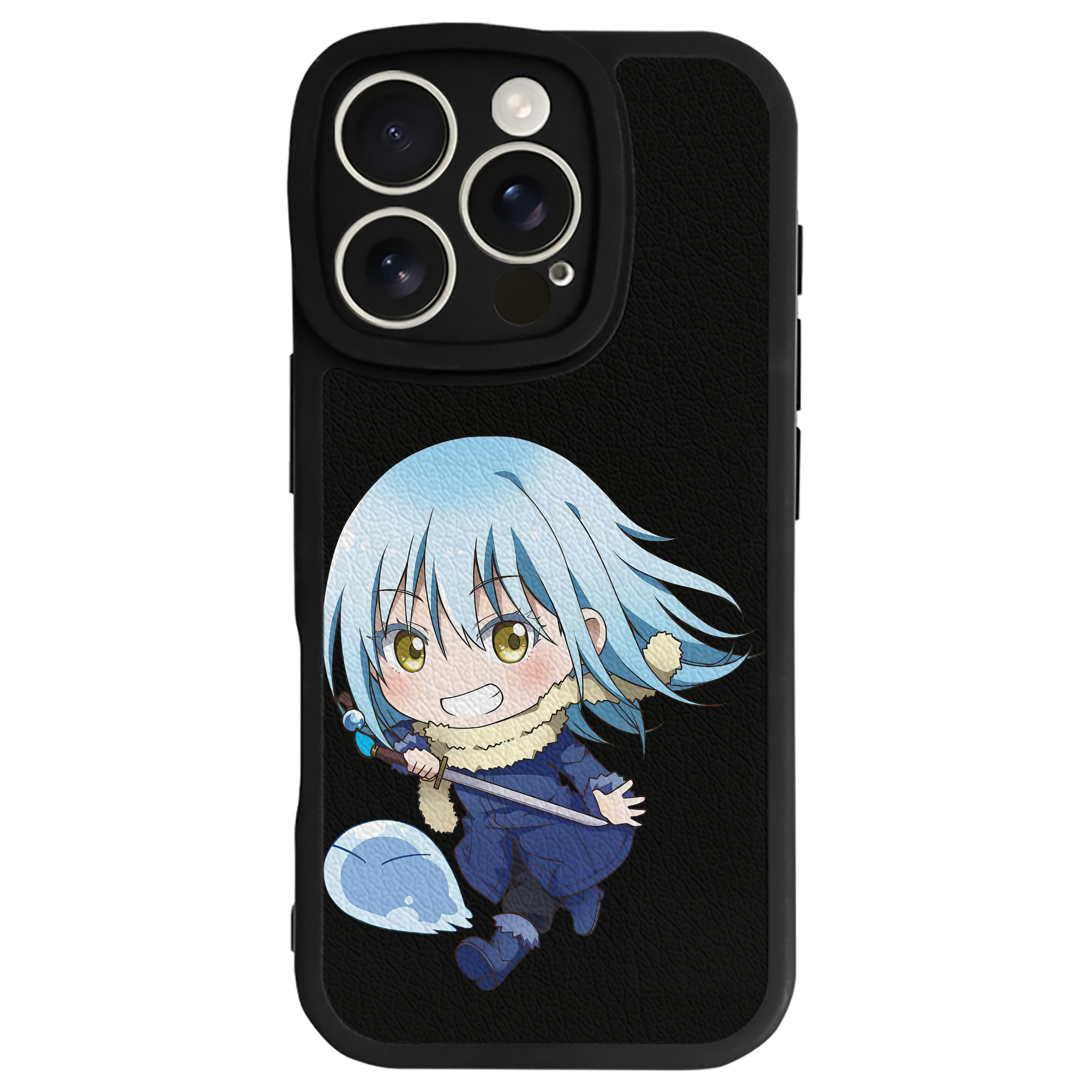 （画像用） 転スラ Regarding Reincarnated to Slime 【iPhone 16シリーズ対応】シリコンスマホケース（レザー調） 材質：シリコン